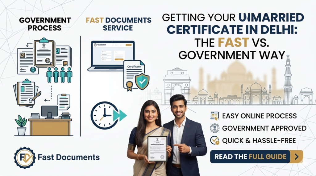 Unmarried Certificate Delhi fast document service with online and government process